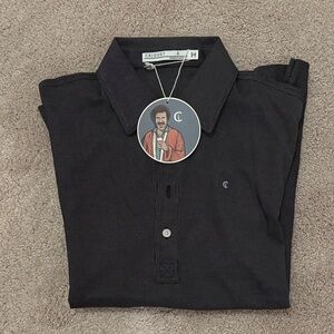 Criquet Men's Black Polo Shirt